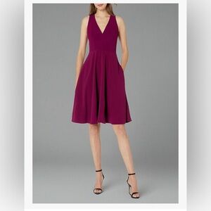 Dress the Population Burgundy Midi Dress - med